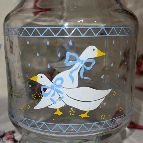 Vintage Anchor Hocking Country Goose Carafe Pitcher Jug - Picture 5 of 8
